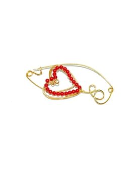Gold plated sterling silver brooch.