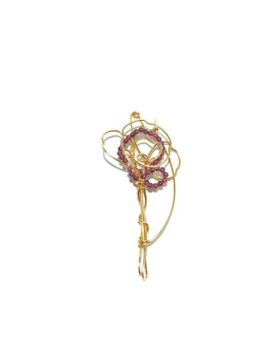 Gold plated sterling silver brooch